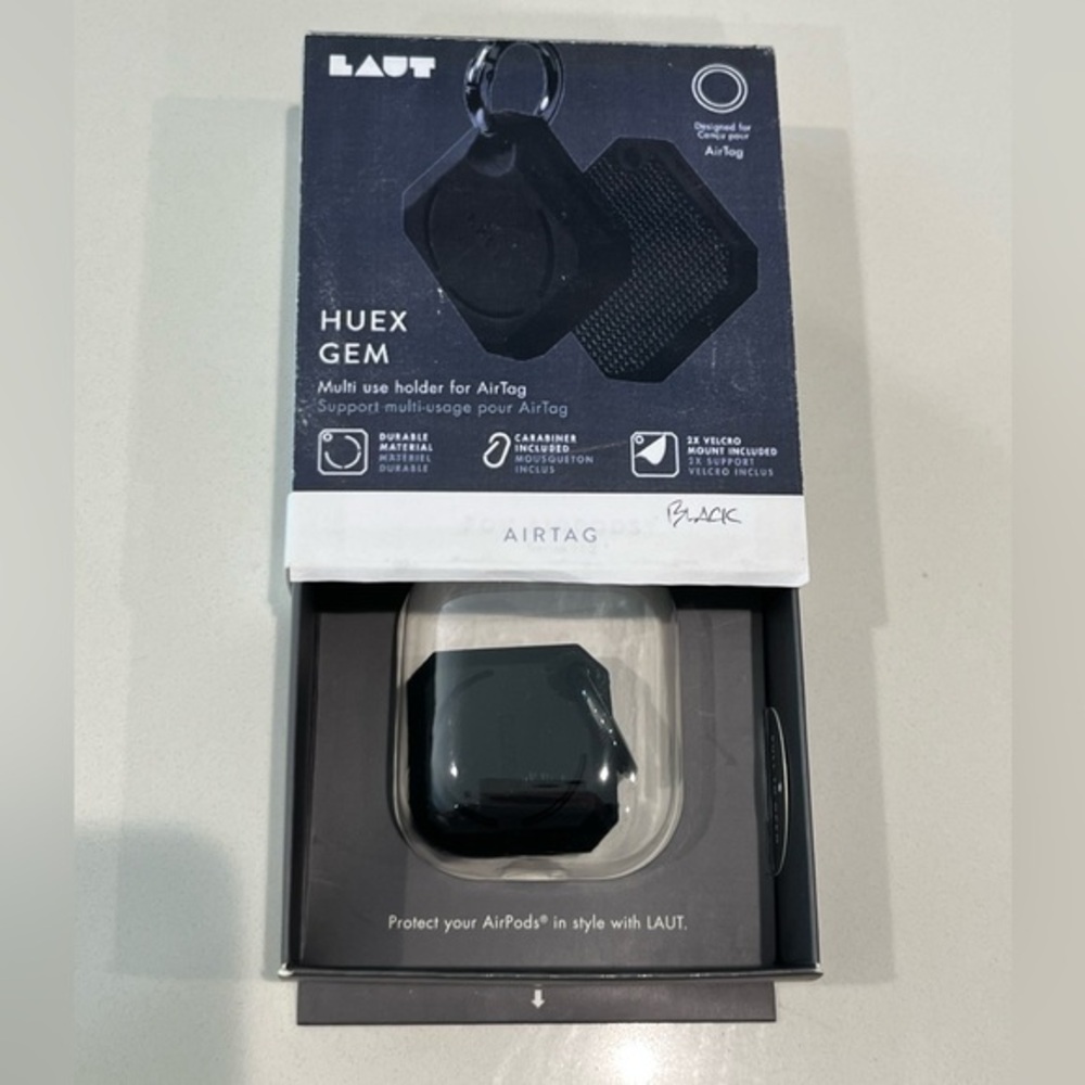 LAUT Huex Gem AirTag Multi-Use Holder - Black